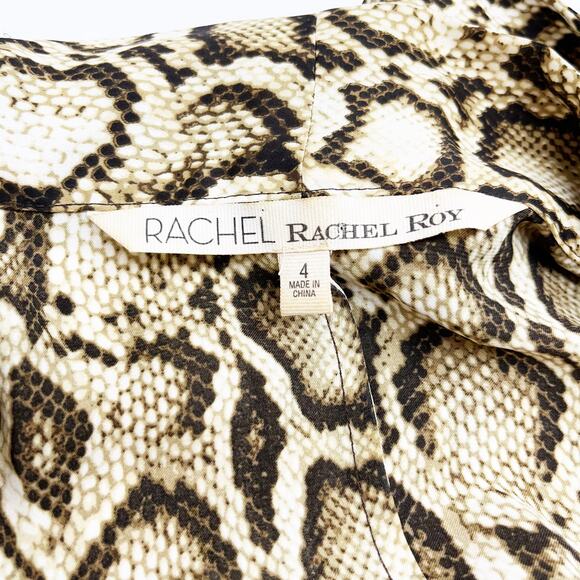 RACHEL Rachel Roy Snake Skin Print Tie Waist Dress - Picture 6 of 7
